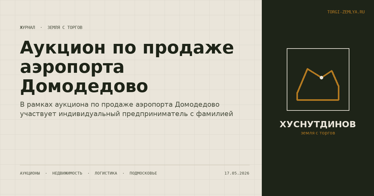 Аукцион по продаже аэропорта Домодедово