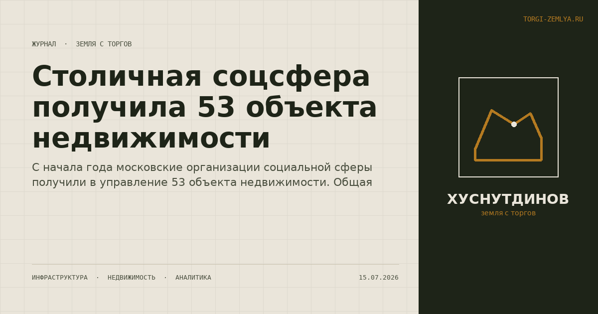Столичная соцсфера получила 53 объекта недвижимости